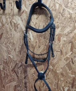 GFS Leather Erganomically Shaped Grackle Bridle,Full Size, Black. (Ref:342Y)