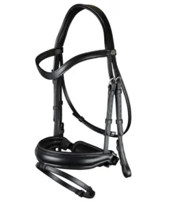 Dy'on English Collection Large Crank Noseband Bridle W/ Flash In Black Full Size