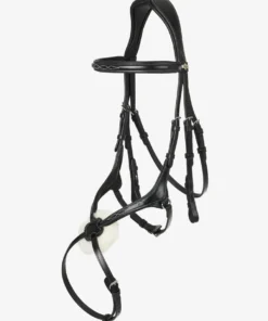 LeMieux Kudos Grackle Bridle Mexican Soft Padded Anatomical Stitch Black/Brown