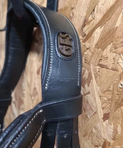 GFS Leather Erganomically Shaped Grackle Bridle,Full Size, Black. (Ref:342Y)
