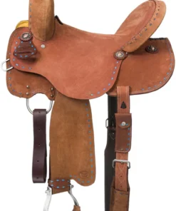 Tough1 Medina Buckstitch Roughout Barrel Saddle